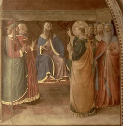 St. Stephan predigt und St. Stephan spricht vor dem Rat (Detail)